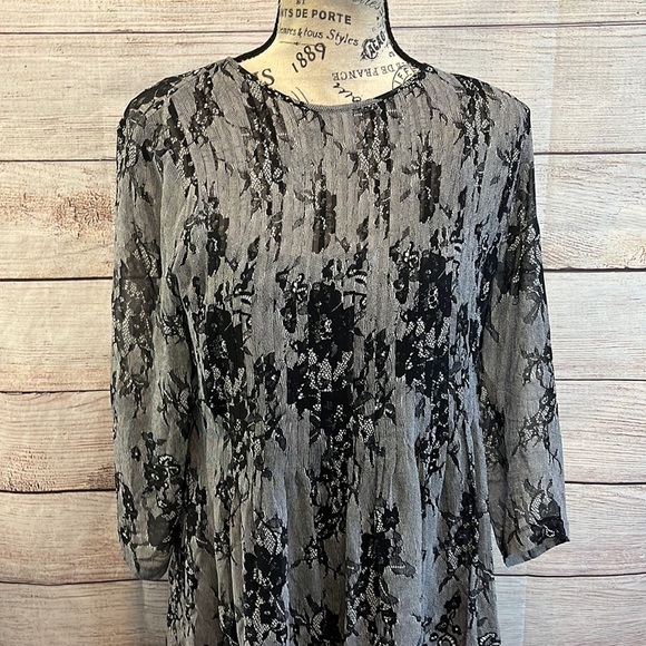 Club Monaco Silk Dress Long Sleeve Sheer Slip Size 6 - Picture 2 of 11